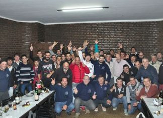 Cena minera en Sierras Bayas, con Laplace y Savid