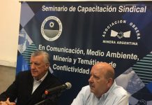 Gioja: “Los trabajadores mineros deben caminar con la frente bien alta”